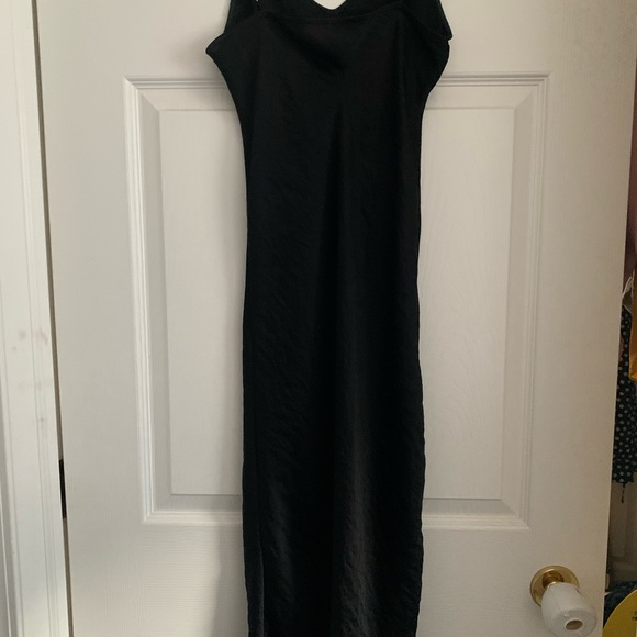 MICHAEL KORS BLACK SILK STRAP MAXI LONG DRESS - Size : 4 Con: Good condition - Picture 3 of 9